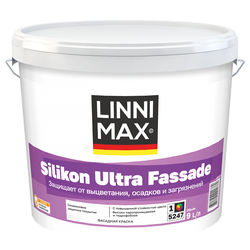 Краска силиконовая LINNIMAX Silikon Ultra Fassade / Силикон Ультра Фасад База 1 9 л, вид