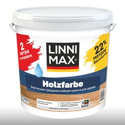 Краска водно-дисперсионная LINNIMAX Holzfarbe / Хольцфарбе База 1, 11 л, картинка