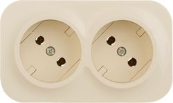 Розеточный блок 2 поста Legrand Quteo 782261 слоновая кость, изображение