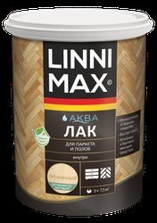 Лак водно-дисперсионный LINNIMAX Аква Лак для паркета и полов матовый 0,9 л, детальное фото