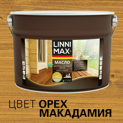 Масло МLINNIMAX для террас, лестниц и мебели орех макадамия 9л, вид