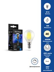 Светодиодная лампа Crystal Globe 5W 4000K E14 DIM (8465), крупный план