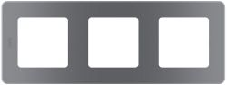Рамка 3 поста Legrand Inspiria дымчатый, фотография