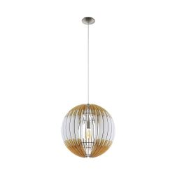 Подвес OLMERO 1: 1x60W (E27), Ø500, дерево/натуральный, крупный план