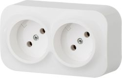 Розеточный блок 2 поста Legrand Quteo 782231 белый, фотография