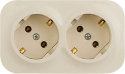 Розеточный блок 2 поста Legrand Quteo 782263 слоновая кость, фото