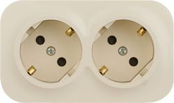 Розеточный блок 2 поста Legrand Quteo 782267 слоновая кость, вид