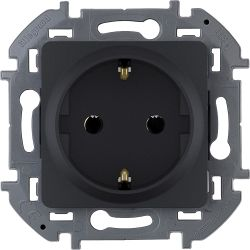 Розетка электрическая Legrand Inspiria 673723 антрацит, изображение