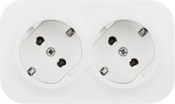 Розеточный блок 2 поста Legrand Quteo 782233 белый, изображение