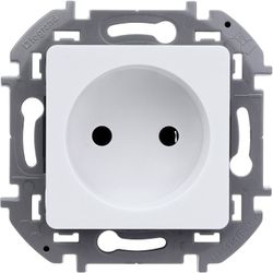 Розетка электрическая 1 пост Legrand Inspiria белый, детальное фото
