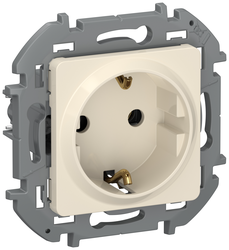 Розетка электрическая Legrand Inspiria 673721 слоновая кость, крупный план