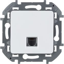 Розетка RJ-11 1 пост Legrand Inspiria белый, крупный план
