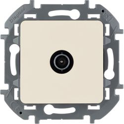 Розетка TV 1 пост Legrand Inspiria слоновая кость, крупный план