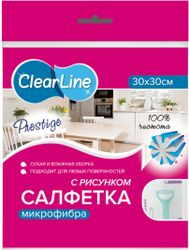 Салфетка универсальная CLEAR LINE PRESTIGE микрофибра 30х30 см, вид