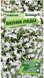 Семена Лобелии SEMAGRO Белая Леди 0,1 г, фото