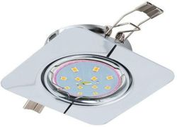 Встраиваемый светильник PENETO, 1x5W (GU10), 87х87, сталь, хром, фотография