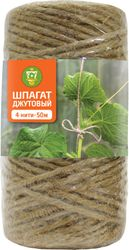 Шпагат для подвязки растений натуральный джутовый 50 м, вид