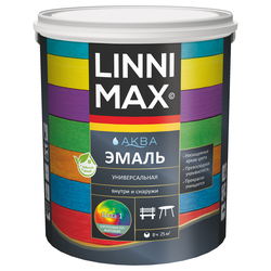 Эмаль водно-дисперсионная LINNIMAX Аква Эмаль шелковисто-матовая База 1 2,5 л, картинка