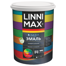 Эмаль акриловая LINNIMAX Аква Эмаль универсальная глянцевая База 1 0,9 л, картинка