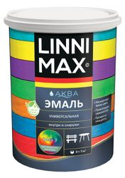Эмаль водно-дисперсионная LINNIMAX Аква Эмаль шелковисто-матовая База 3 0,85 л, фотография