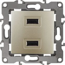12-4110-04 ЭРА12 Устройство зарядное USB шампань, фотография