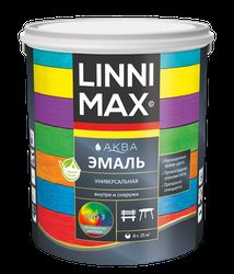 Эмаль акриловая LINNIMAX Аква Эмаль универсальная шелковисто-матовая База 3 2,35 л, фото