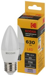 Светодиодная лампа Kodak LED KODAK E27 7W 865 B35 свеча холодный дневной свет, изображение