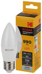 Светодиодная лампа Kodak LED KODAK E27 11W 840 B35 свеча нейтральный белый свет, фото