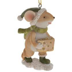 Елочная игрушка "Мышонок" (полирезин), 5x3,5xH8 см, картинка