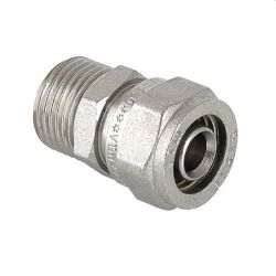 Соединитель латунь никелированный VALTEC 3/4" х 26 мм, фотография
