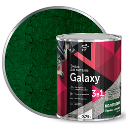 Эмаль по металлу Parade Galaxy молотковая Темно-зеленый 0,75 л, фотография