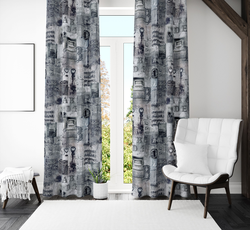 Штора портьерная Legrand Венеция адверта 150x260 см, серый, крупный план
