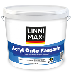 Краска в/д фасадная LINNIMAX Acryl Gute Fassade / Акрил Гуте Фассаде База 1, 9 л, детальное фото