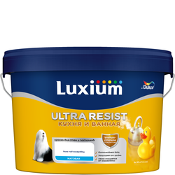 Краска Luxium by Dulux Ultra Resist кухня/ванна матовая BC 2,25 л, крупный план