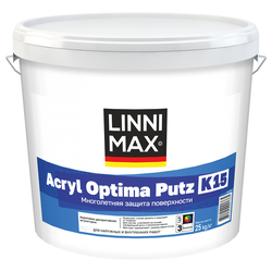 Штукатурка декоративная акриловая LINNIMAX Acryl Optima Putz / Акрил Оптима Путц K15 База 3 25 кг, изображение
