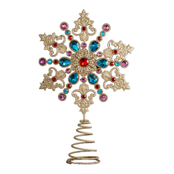 Верхушка ErichKrause Decor классика, Королевская снежинка, 20x6x32см, металл, изображение