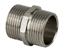 Ниппель, латунь, наружная резьба 3/4", никель, RTP, вид