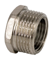 Футорка, латунь, внутренняя/наружная резьба 1/2"х3/8", никель, RTP, картинка