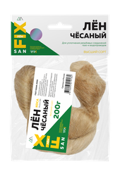 Лён сантехнический чесаный, коса 200 гр., SANFIX, фото