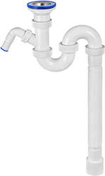 Сифон для мойки VIRPlast Трубный 1 1/2" 40 мм, картинка