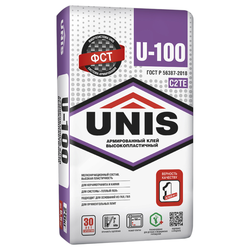 Плиточный клей UNIS UNIFLEX U-100 С2 ТЕ 25 кг, изображение