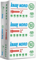 Утеплитель Knauf Insulation KNAUF NORD 100x600x1250 мм 4,5 кв. м 6 плит в упаковке 1 уп., крупный план