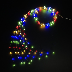 Гирлянда внутренняя занавес Хвост Luca Lighting 480 LED многоцветный 2 м, детальное фото