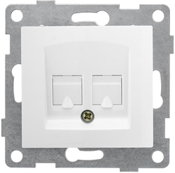 Розетка электрическая GUSI ELECTRIC BRAVO 543237 белый, крупный план