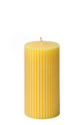 Свеча рифленая пеньковая Candlemint слоновая кость 10 см, фотография