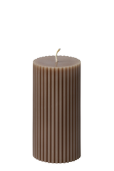 Свеча рифленая пеньковая Candlemint бежевый  10 см, картинка