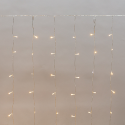 Дождь (занавес) 2х1,5м, 150led теплые белые, 15 нитей, 10led/нить Желтый, картинка