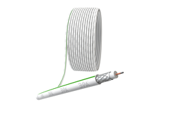 Кабель коаксиальный ERA SAT 703 B75 Ом CCSоплётка Al 75% PVC белый бухта 20 м SIMPLE, фото