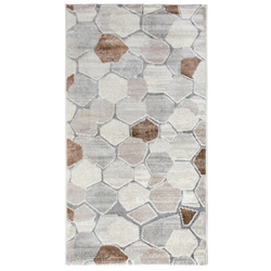Ковер VENZA 0.6*1.1 дизайн 5683B L.GREY/BROWN, крупный план