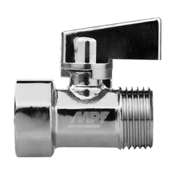 Кран шаровой MPF D 1/2" внутренняя и наружная резьба латунь хром, изображение